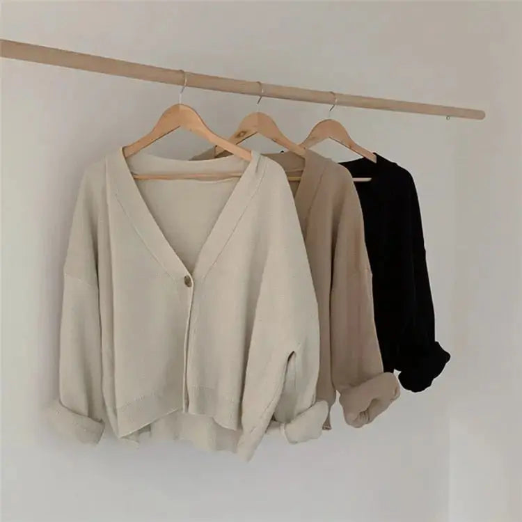 New 2021 Winter Spring Women's Sweaters V-Neck Buttons Cardigans nowadaysfashion