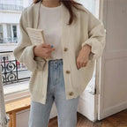New 2021 Winter Spring Women's Sweaters V-Neck Buttons Cardigans nowadaysfashion