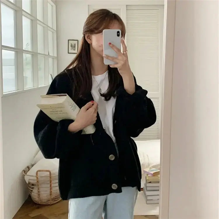 New 2021 Winter Spring Women's Sweaters V-Neck Buttons Cardigans nowadaysfashion