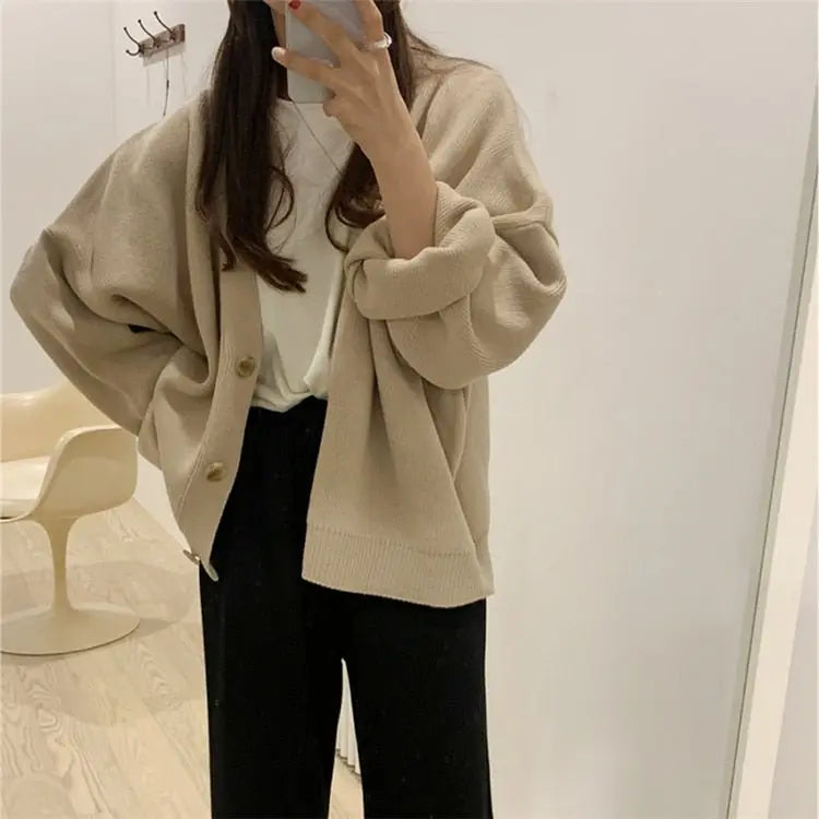 New 2021 Winter Spring Women's Sweaters V-Neck Buttons Cardigans nowadaysfashion