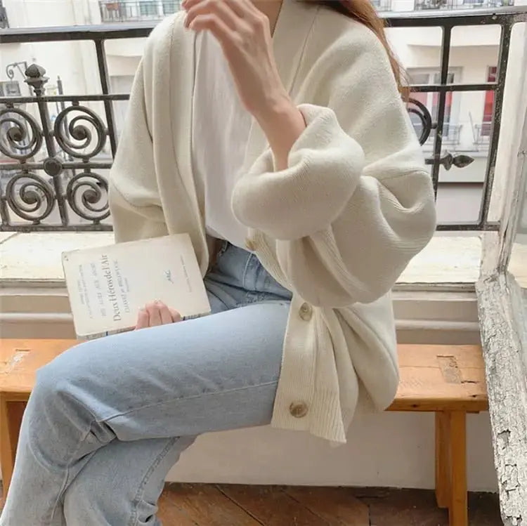 New 2021 Winter Spring Women's Sweaters V-Neck Buttons Cardigans nowadaysfashion