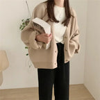 New 2021 Winter Spring Women's Sweaters V-Neck Buttons Cardigans nowadaysfashion