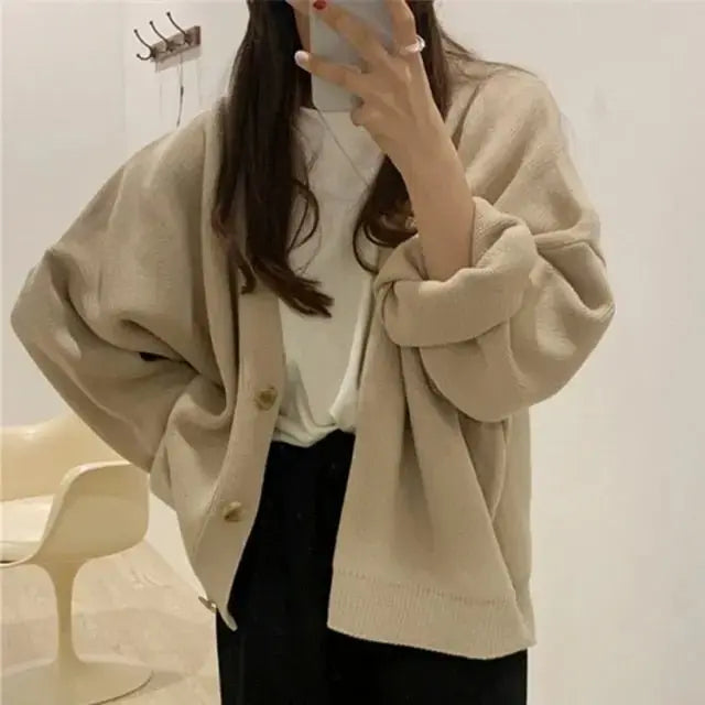 New 2021 Winter Spring Women's Sweaters V-Neck Buttons Cardigans nowadaysfashion