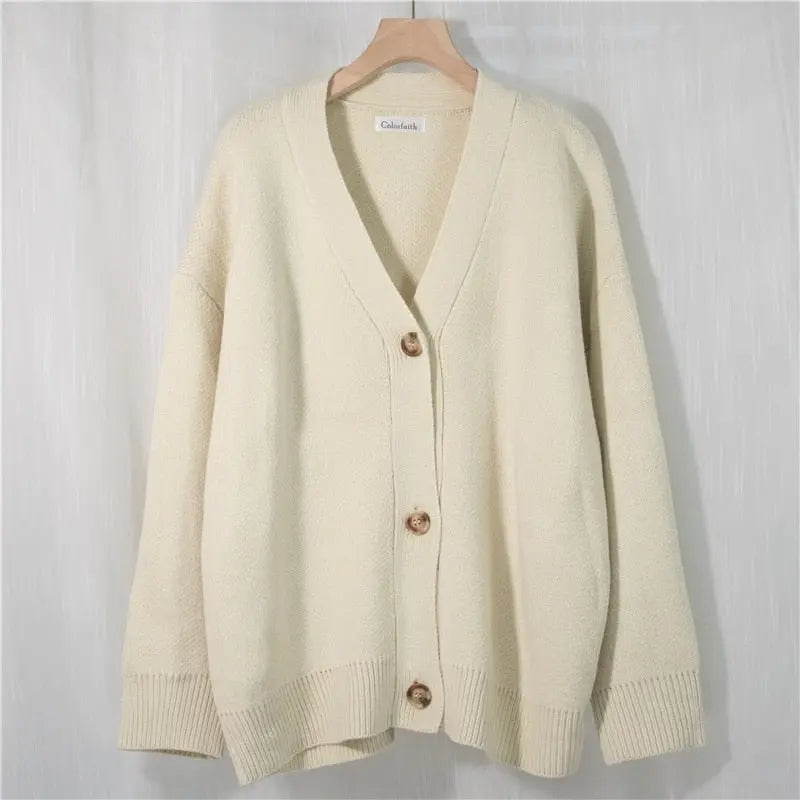 New 2021 Winter Spring Women's Sweaters V-Neck Buttons Cardigans nowadaysfashion