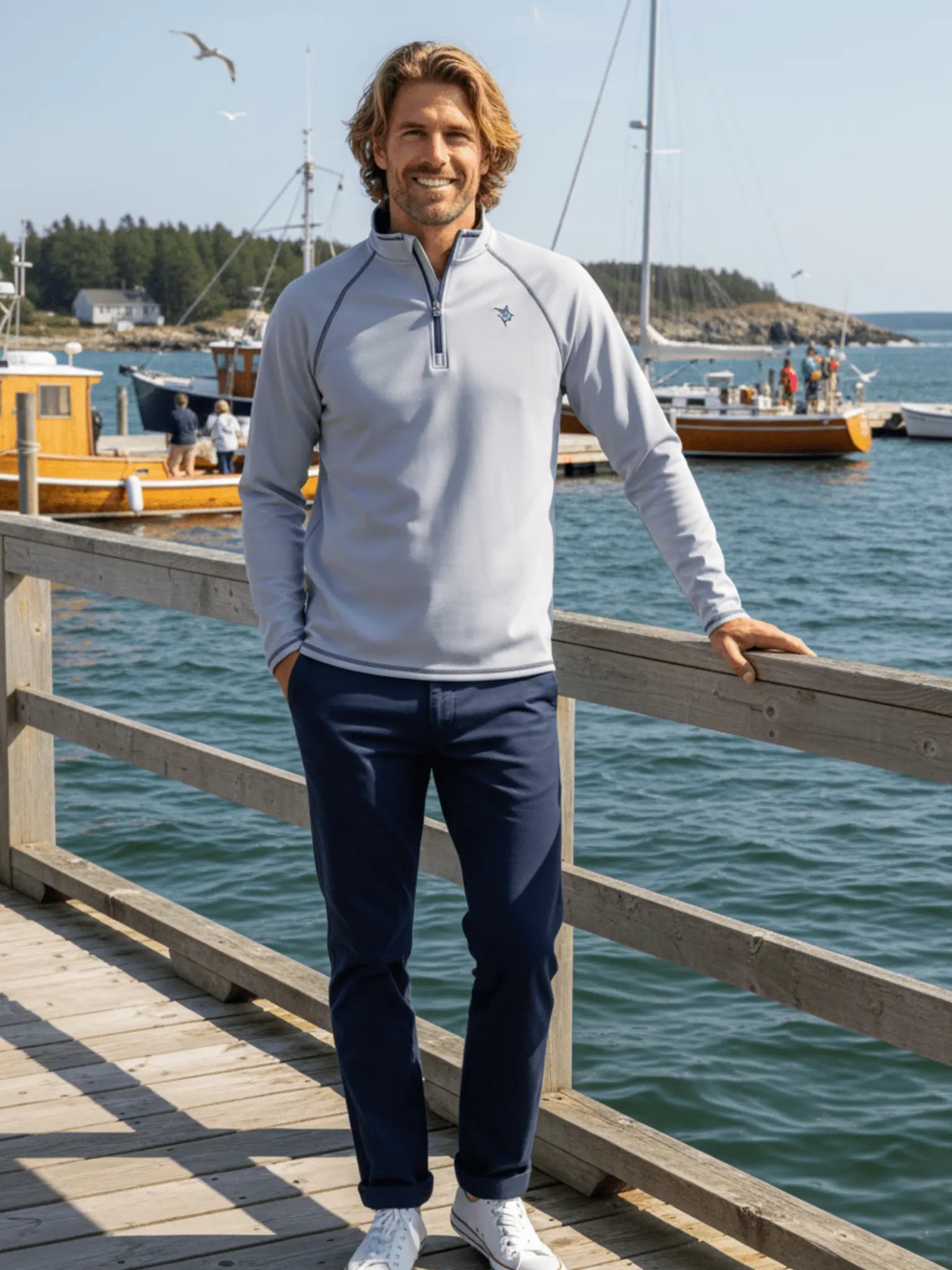 New Harbor Quarter Zip Effortless Comfort - Blade & Thread