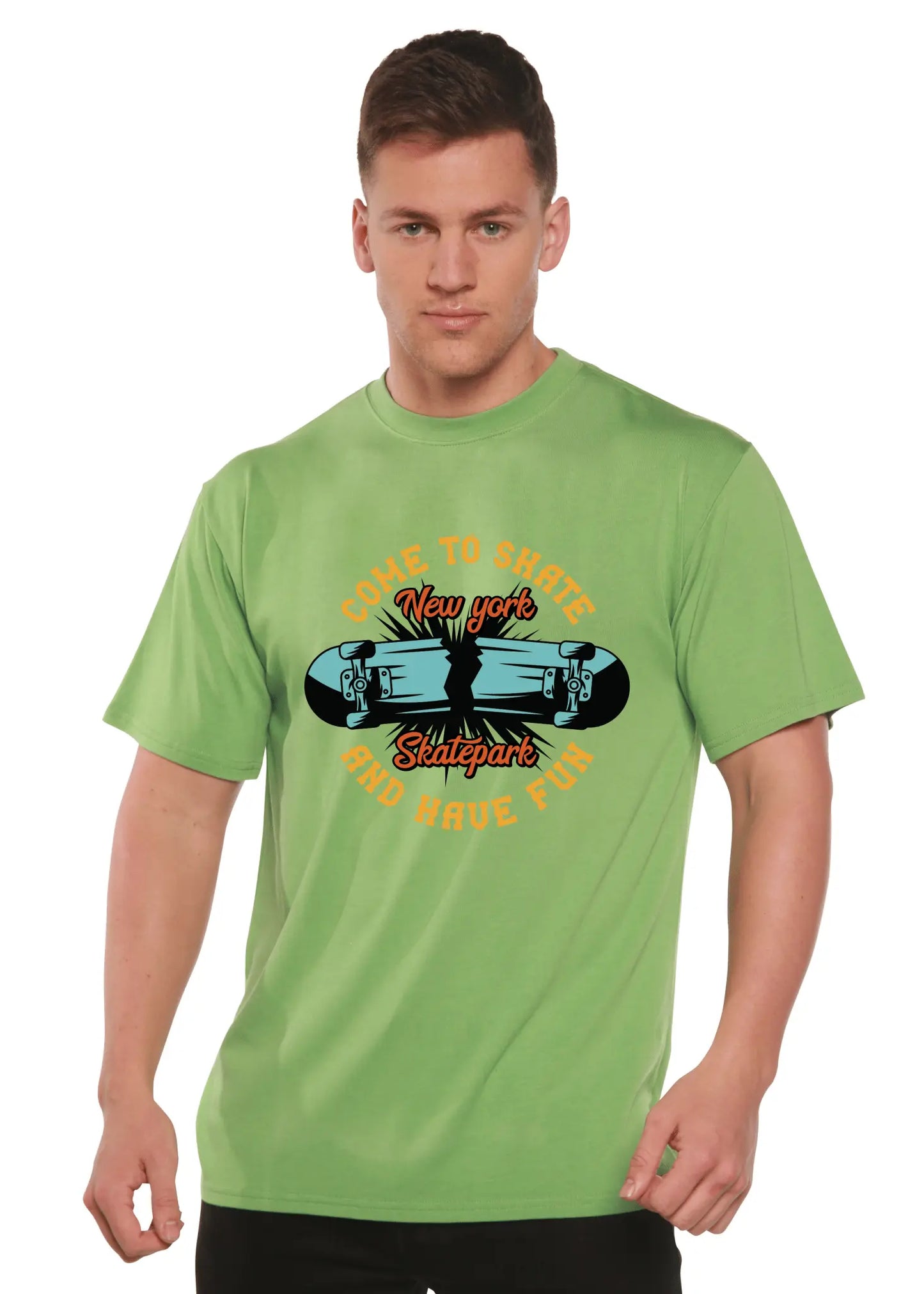 New York Skatepark Men's Bamboo Viscose/Organic Cotton Short Sleeve Graphic T-Shirt - Blade & Thread