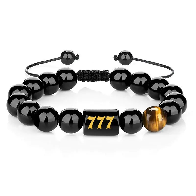Obsidian Number 000-999 Bracelet - Blade & Thread