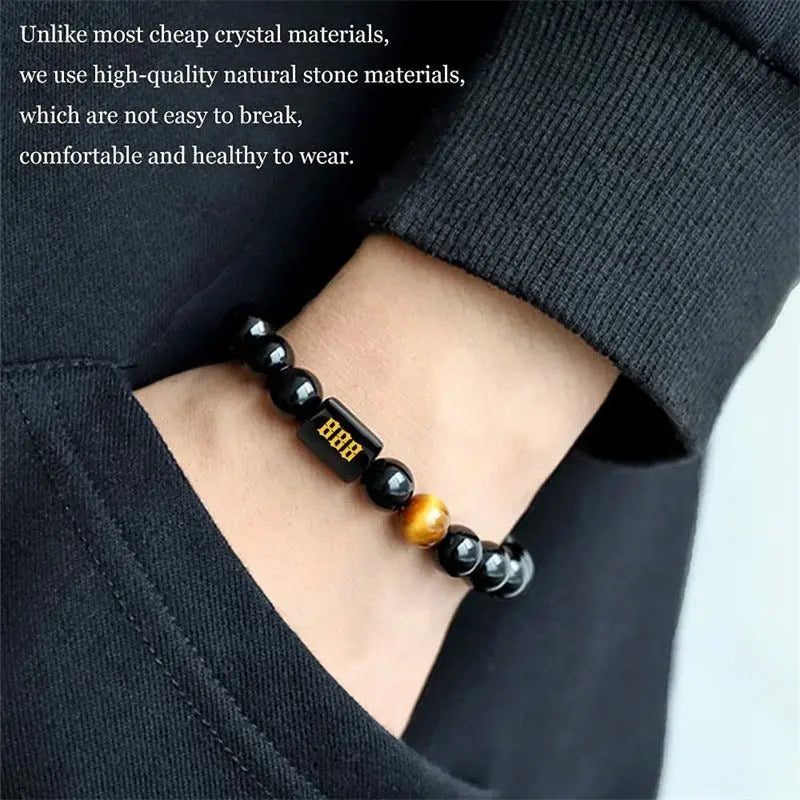 Obsidian Number 000-999 Bracelet - Blade & Thread
