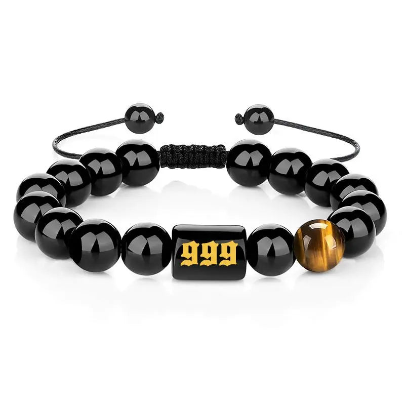 Obsidian Number 000-999 Bracelet - Blade & Thread