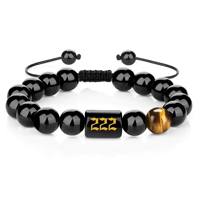 Obsidian Number 000-999 Bracelet - Blade & Thread