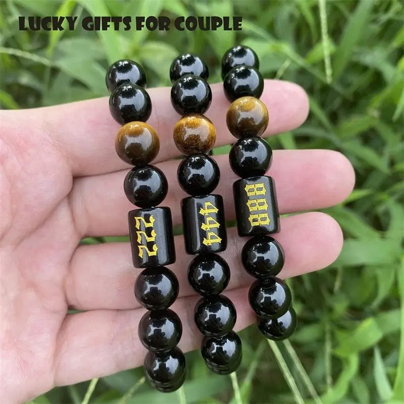 Obsidian Number 000-999 Bracelet - Blade & Thread