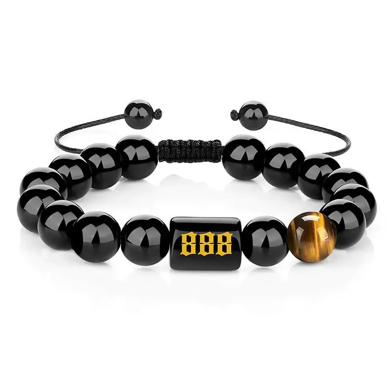 Obsidian Number 000-999 Bracelet - Blade & Thread