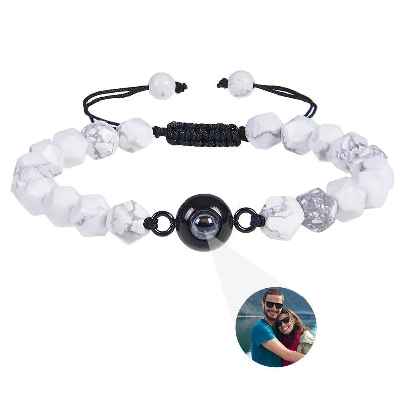 Obsidian Photo projection Customized Bracelet - Blade & Thread