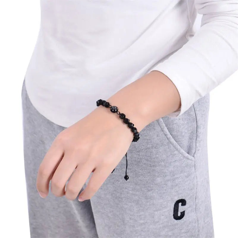 Obsidian Photo projection Customized Bracelet - Blade & Thread