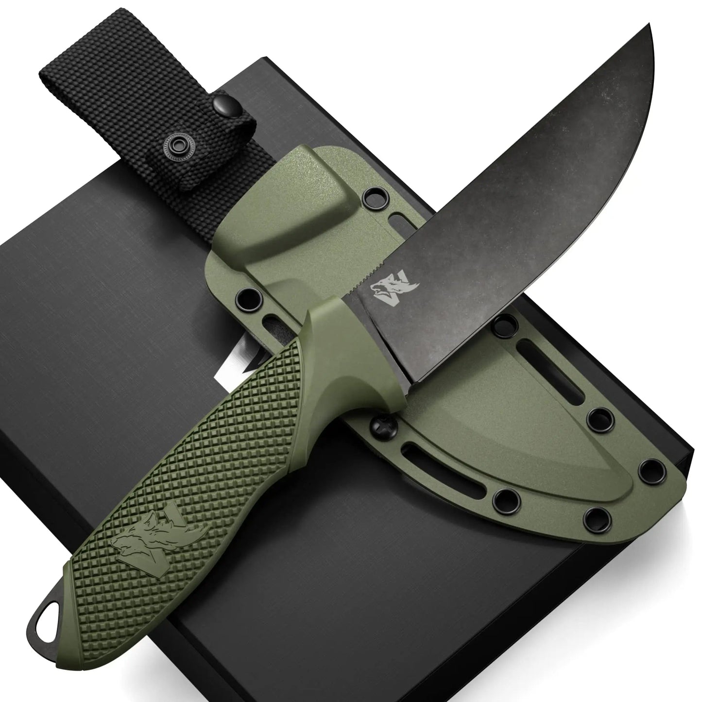 ODENWOLF High-Endurance Fixed Blade with Tactical Sheath - Blade & Thread