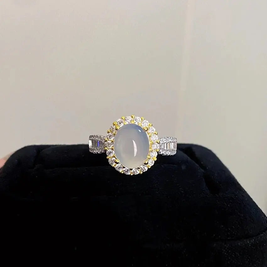 Opal inlaid brick ring - Blade & Thread