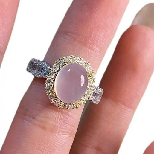Opal inlaid brick ring - Blade & Thread
