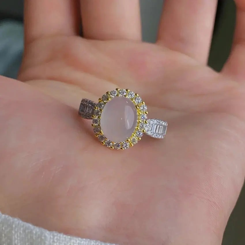 Opal inlaid brick ring - Blade & Thread