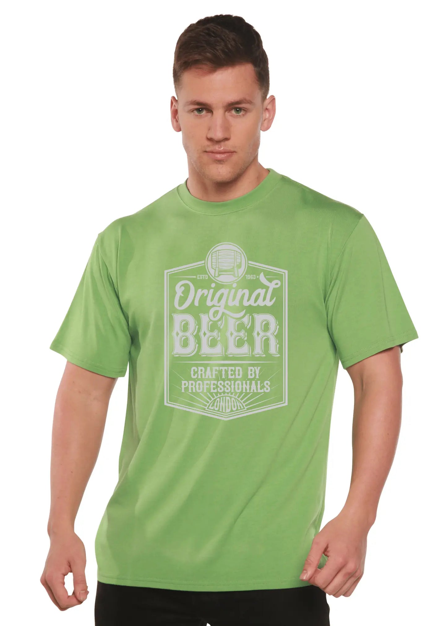 Original Beer Men's Bamboo Viscose/Organic Cotton Short Sleeve Graphic T-Shirt - Blade & Thread
