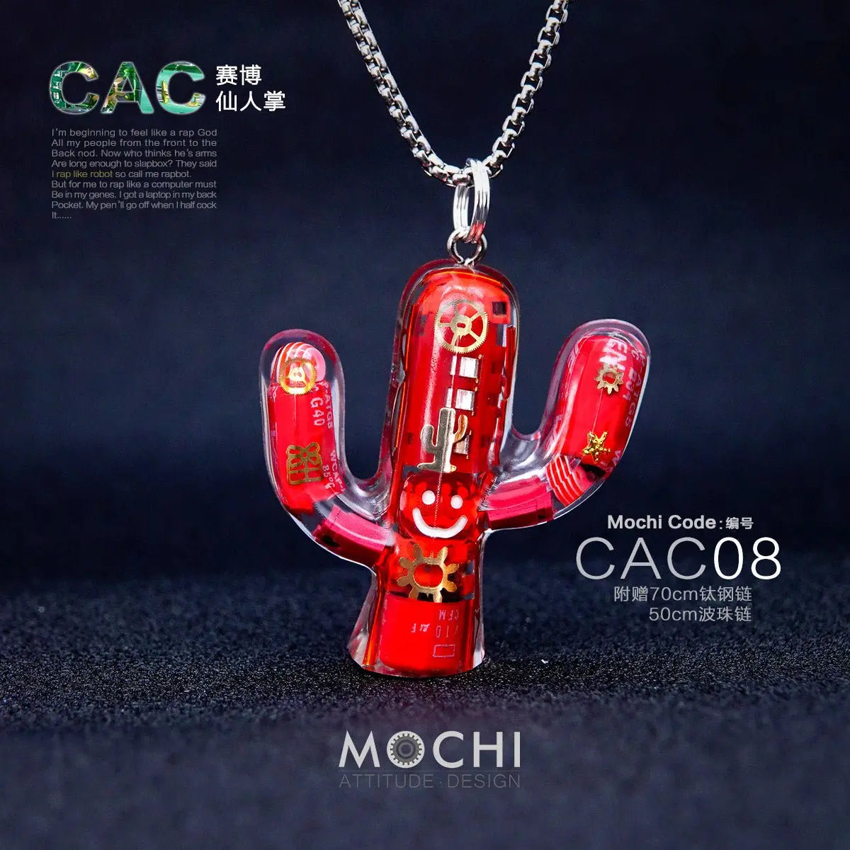 Original Cactus Necklace Delicate Cyberpunk Clavicle Chain - Blade & Thread