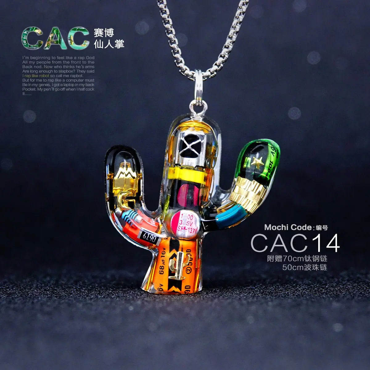 Original Cactus Necklace Delicate Cyberpunk Clavicle Chain - Blade & Thread