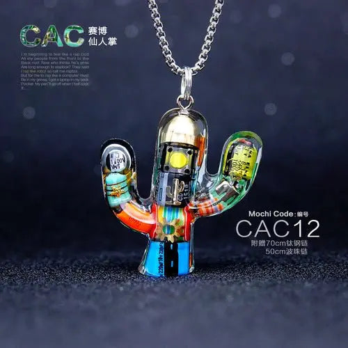 Original Cactus Necklace Delicate Cyberpunk Clavicle Chain - Blade & Thread