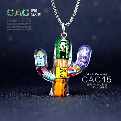 Original Cactus Necklace Delicate Cyberpunk Clavicle Chain - Blade & Thread