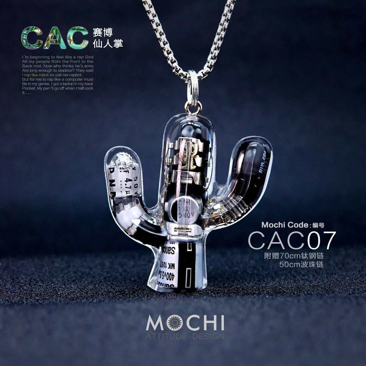 Original Cactus Necklace Delicate Cyberpunk Clavicle Chain - Blade & Thread