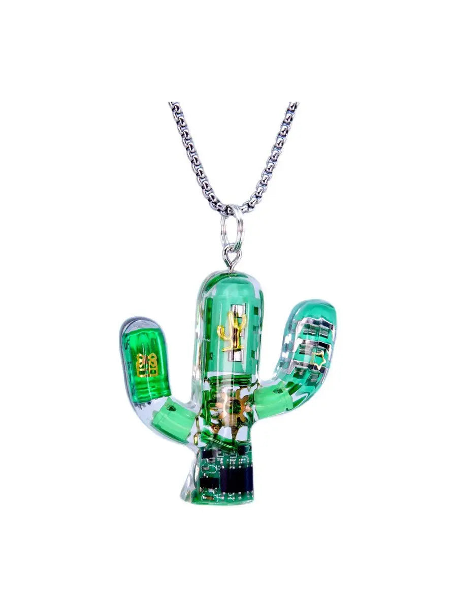 Original Cactus Necklace Delicate Cyberpunk Clavicle Chain - Blade & Thread