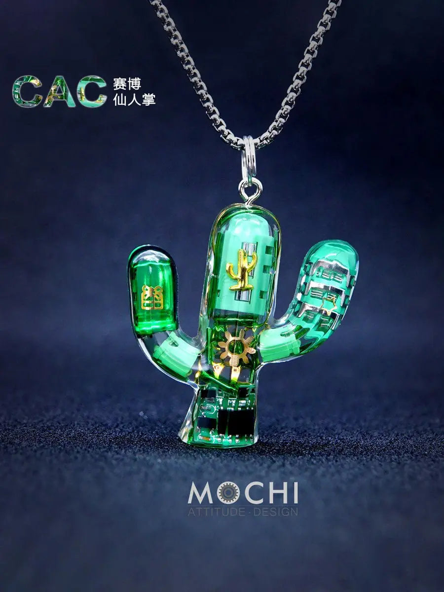 Original Cactus Necklace Delicate Cyberpunk Clavicle Chain - Blade & Thread