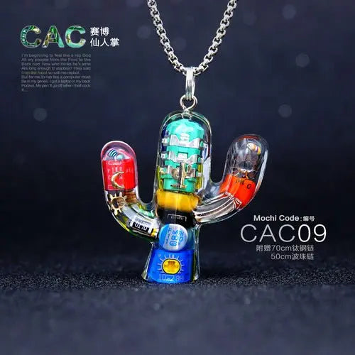 Original Cactus Necklace Delicate Cyberpunk Clavicle Chain - Blade & Thread