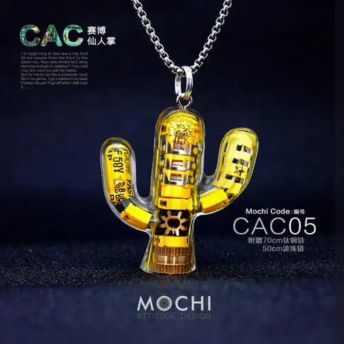 Original Cactus Necklace Delicate Cyberpunk Clavicle Chain - Blade & Thread
