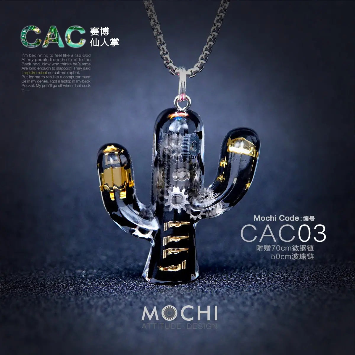 Original Cactus Necklace Delicate Cyberpunk Clavicle Chain - Blade & Thread