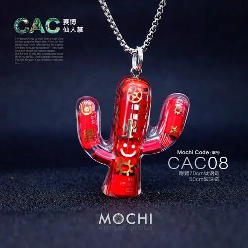 Original Cactus Necklace Delicate Cyberpunk Clavicle Chain - Blade & Thread