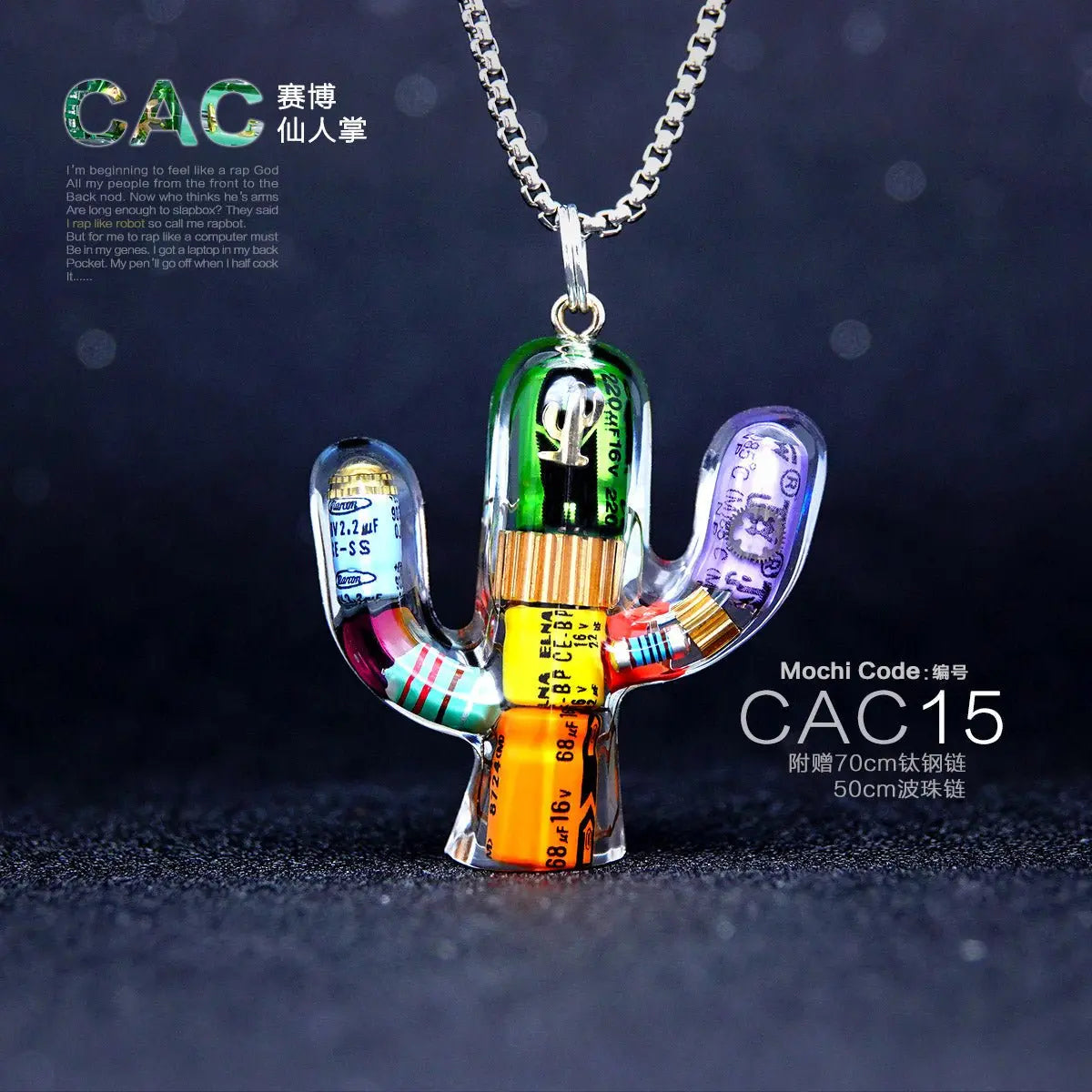 Original Cactus Necklace Delicate Cyberpunk Clavicle Chain - Blade & Thread