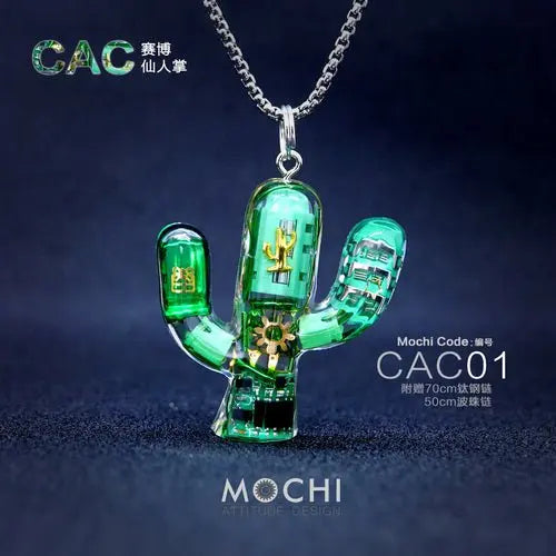 Original Cactus Necklace Delicate Cyberpunk Clavicle Chain - Blade & Thread