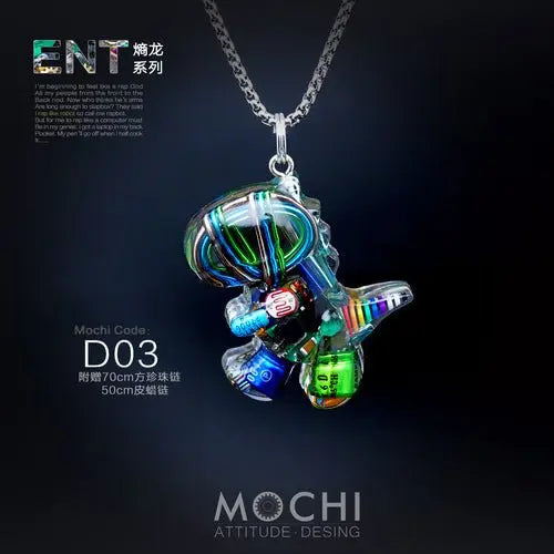 Original Cyberpunk Little Dinosaur Delicate High Design Couple Necklace - Blade & Thread