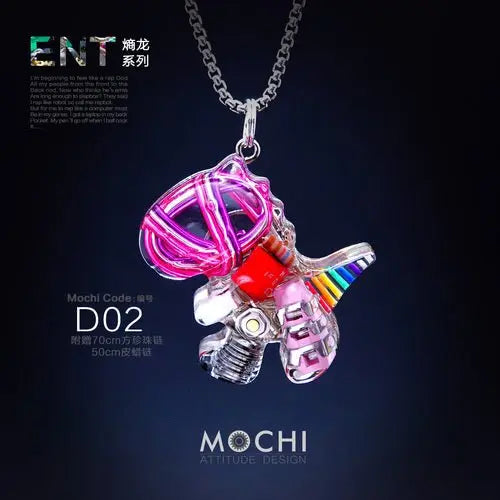 Original Cyberpunk Little Dinosaur Delicate High Design Couple Necklace - Blade & Thread