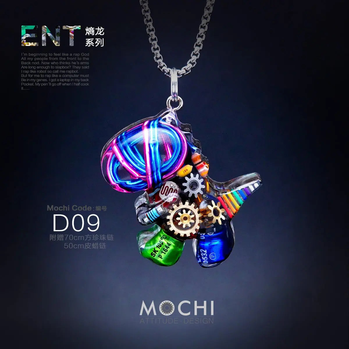 Original Cyberpunk Little Dinosaur Delicate High Design Couple Necklace - Blade & Thread