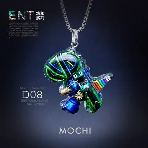 Original Cyberpunk Little Dinosaur Delicate High Design Couple Necklace - Blade & Thread