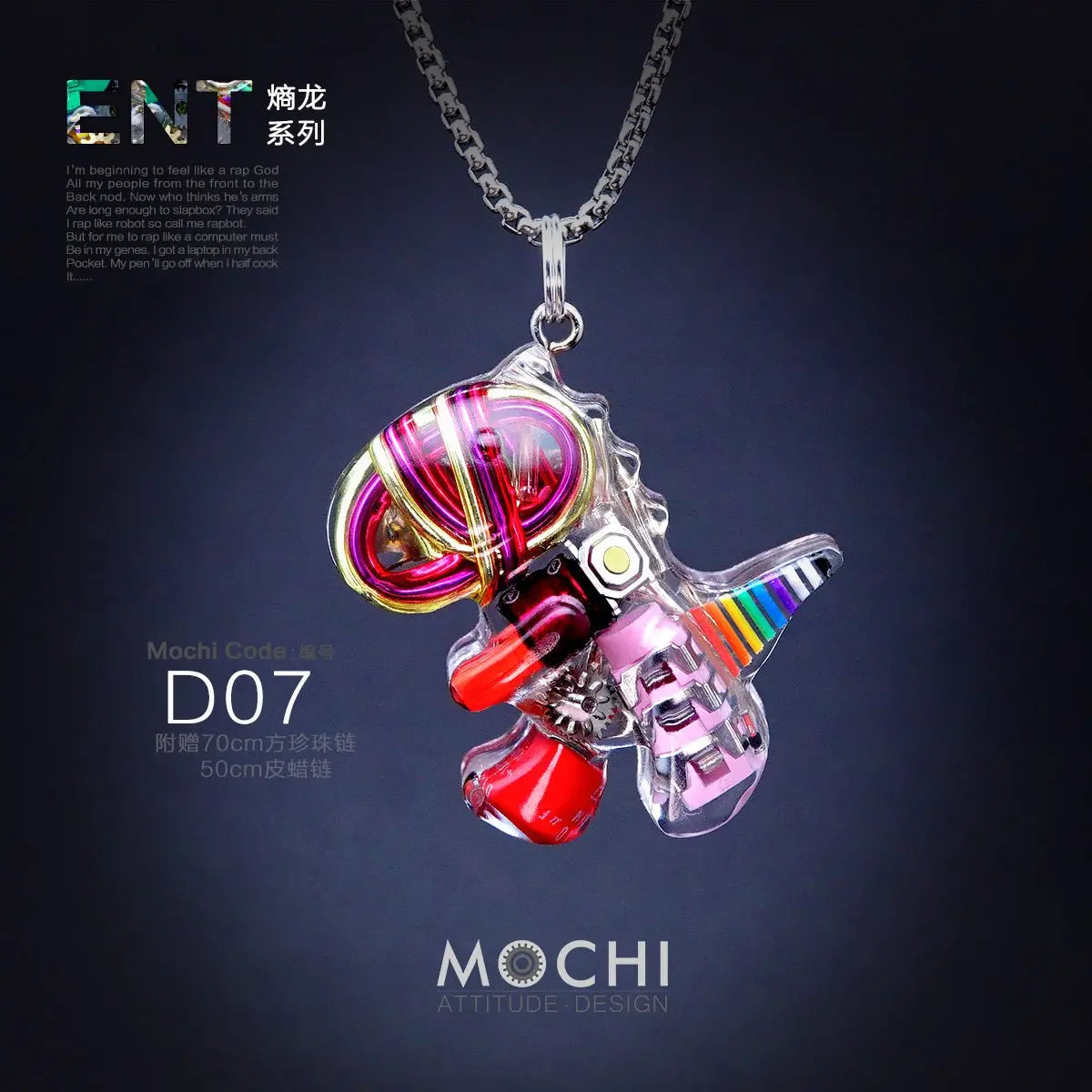 Original Cyberpunk Little Dinosaur Delicate High Design Couple Necklace - Blade & Thread