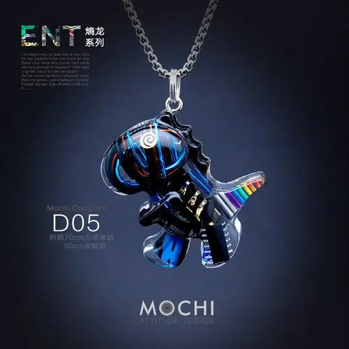 Original Cyberpunk Little Dinosaur Delicate High Design Couple Necklace - Blade & Thread