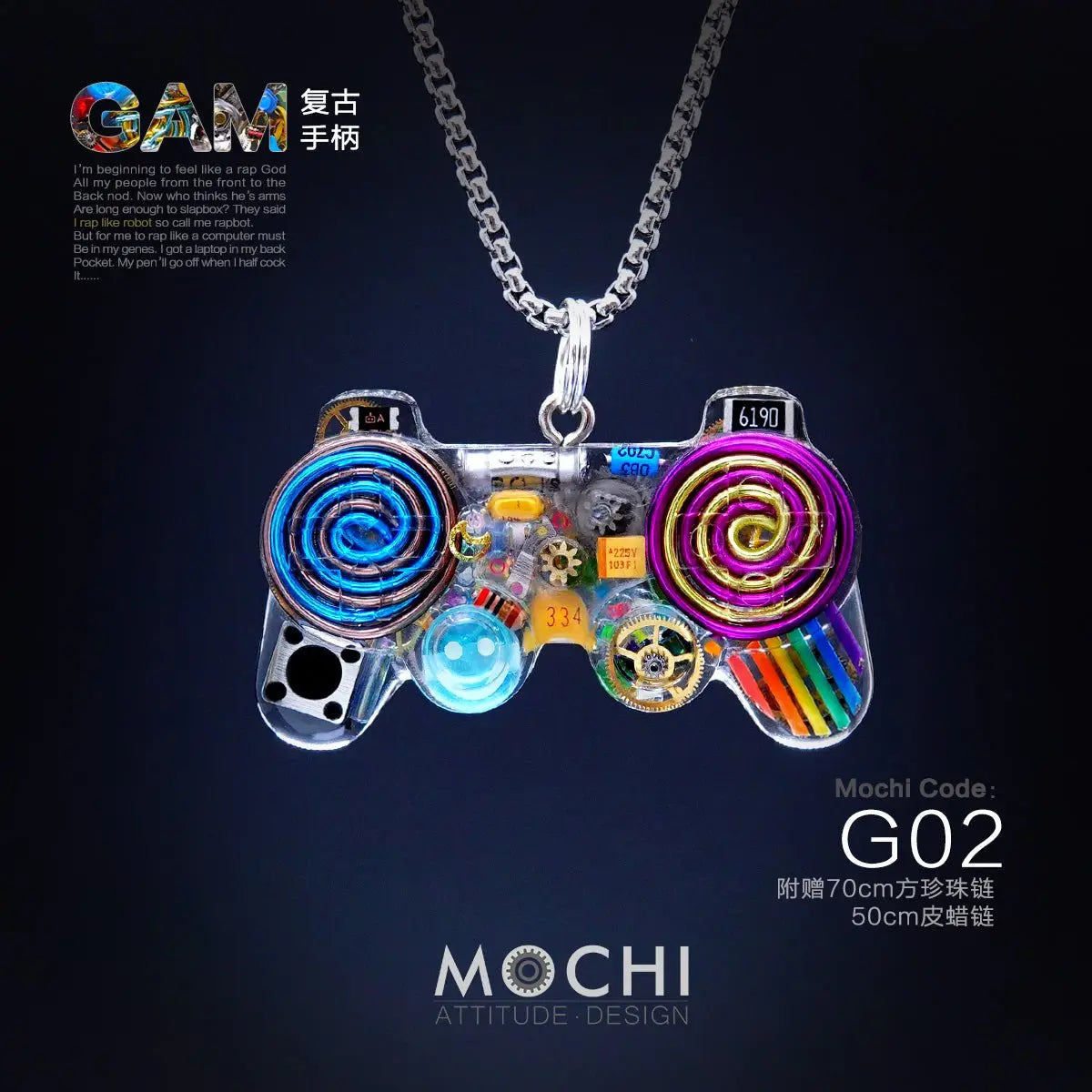 Original Cyberpunk Retro Industrial Wind Necklace Hip Hop Gamepad Pendant - Blade & Thread