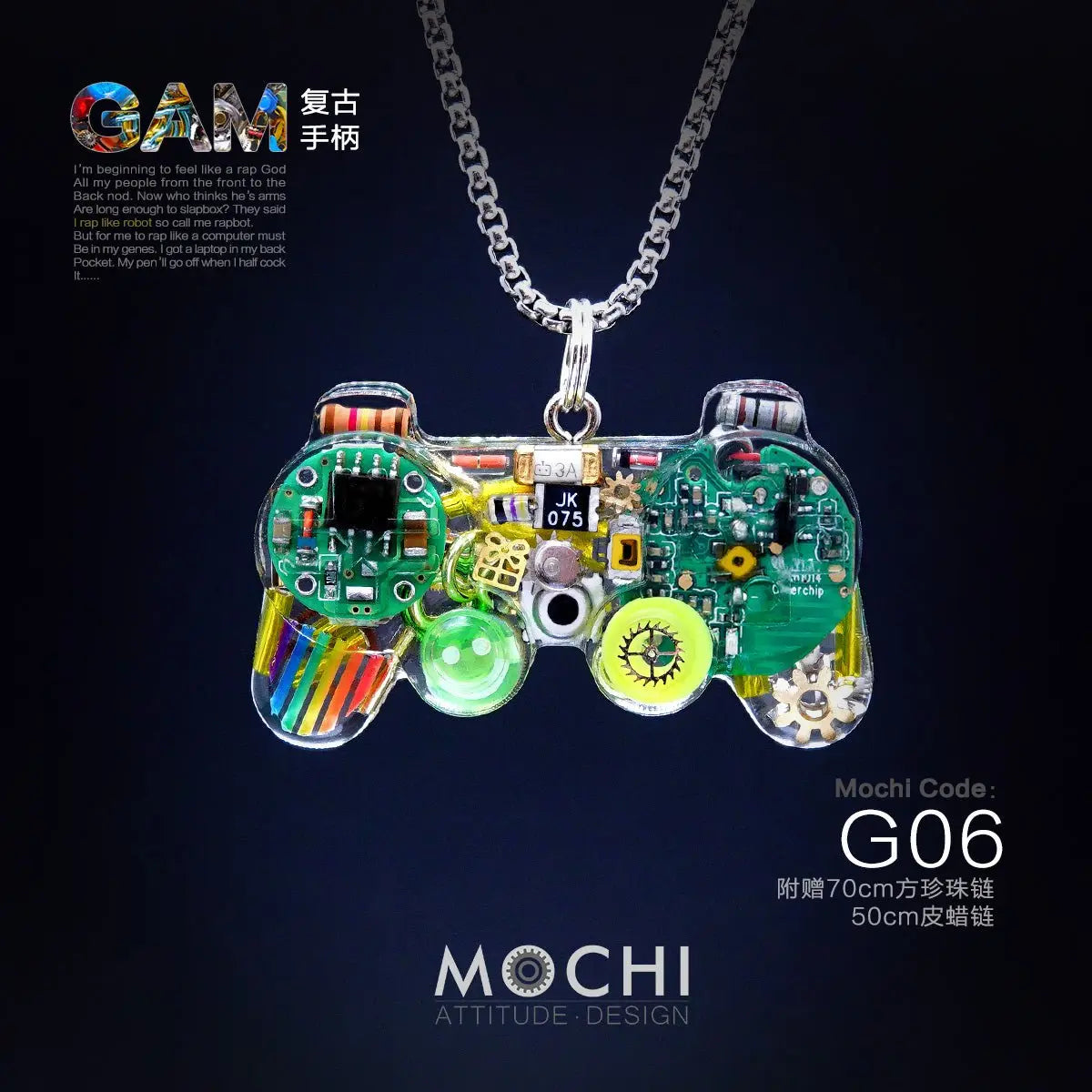 Original Cyberpunk Retro Industrial Wind Necklace Hip Hop Gamepad Pendant - Blade & Thread