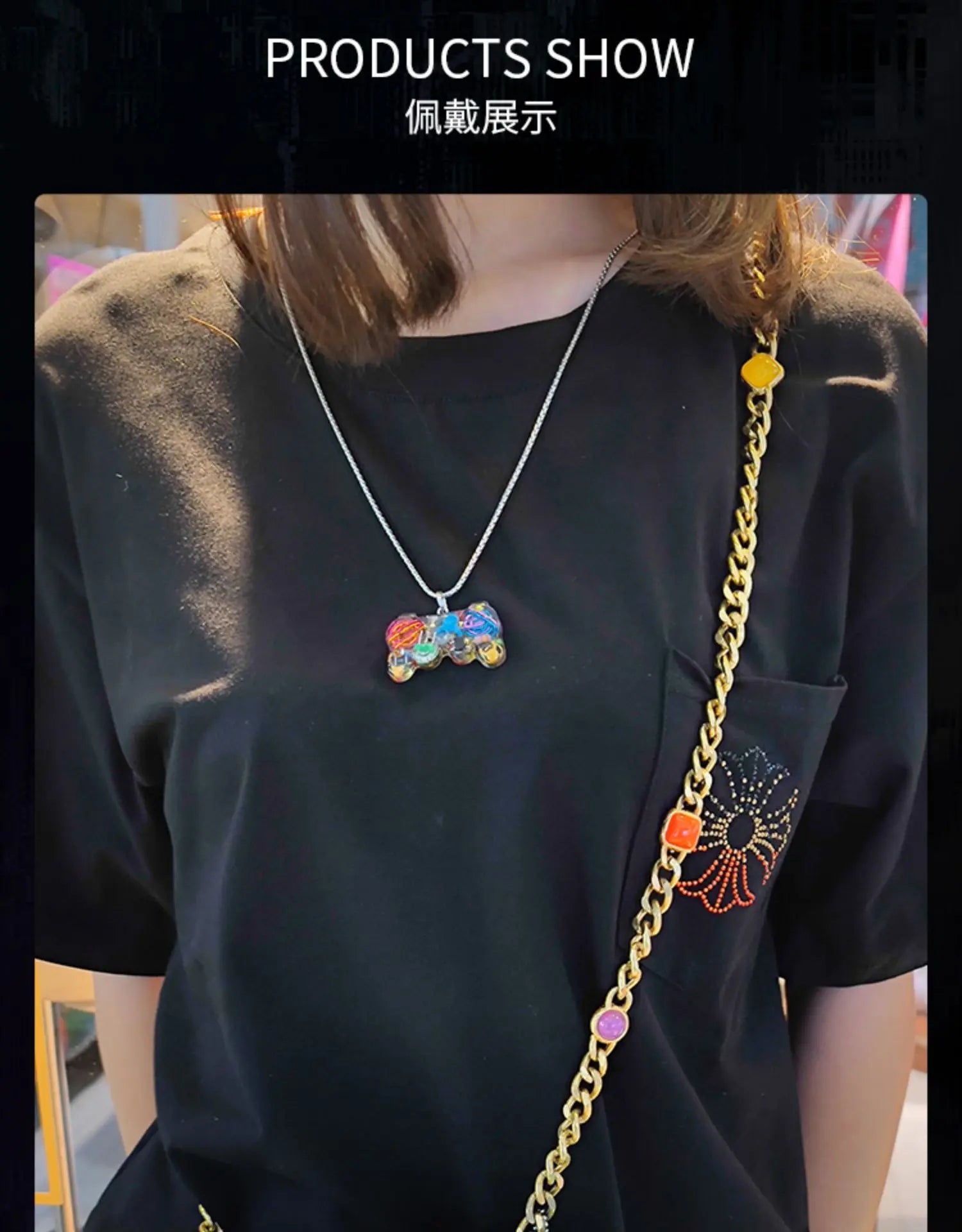 Original Cyberpunk Retro Industrial Wind Necklace Hip Hop Gamepad Pendant - Blade & Thread