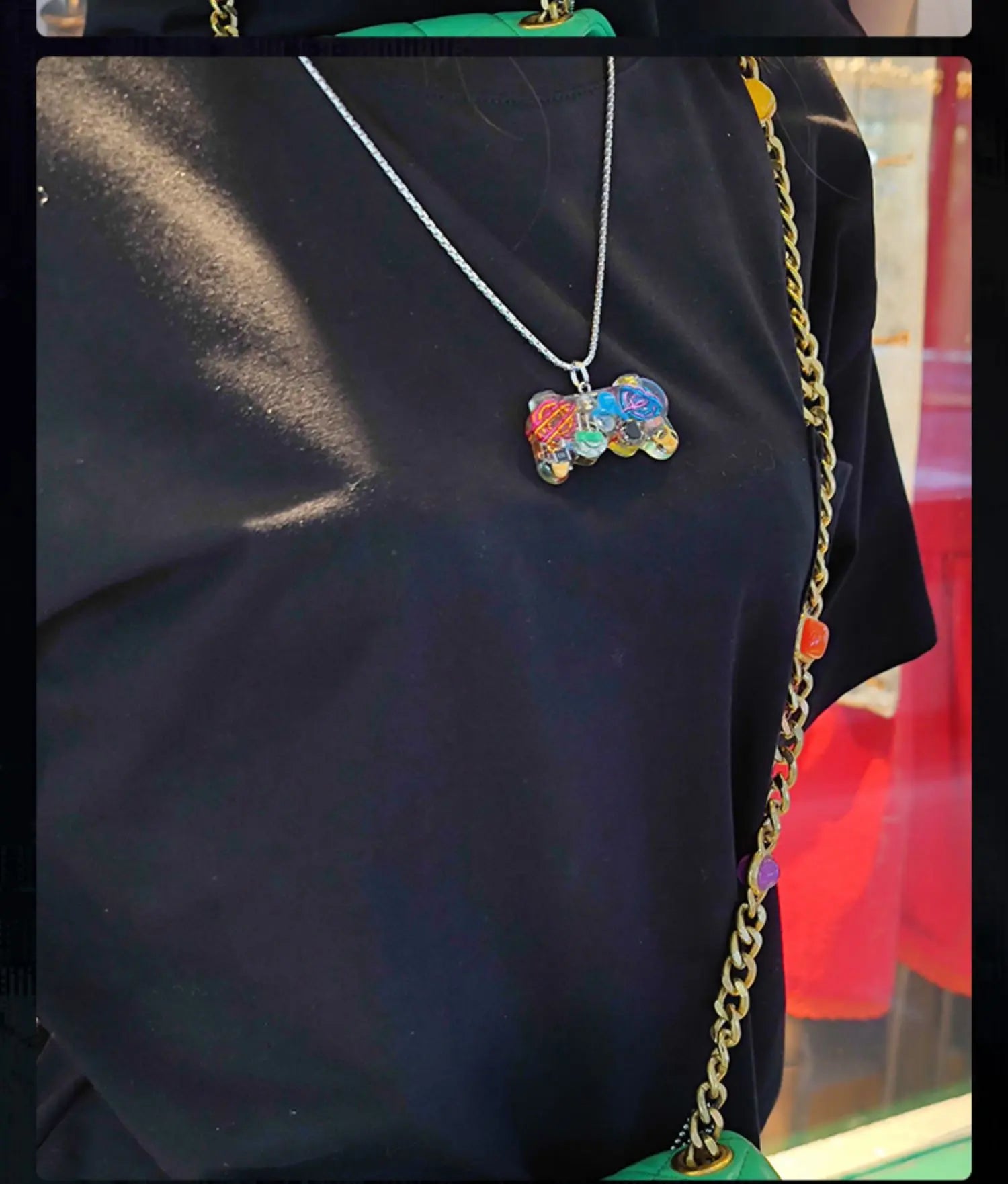 Original Cyberpunk Retro Industrial Wind Necklace Hip Hop Gamepad Pendant - Blade & Thread