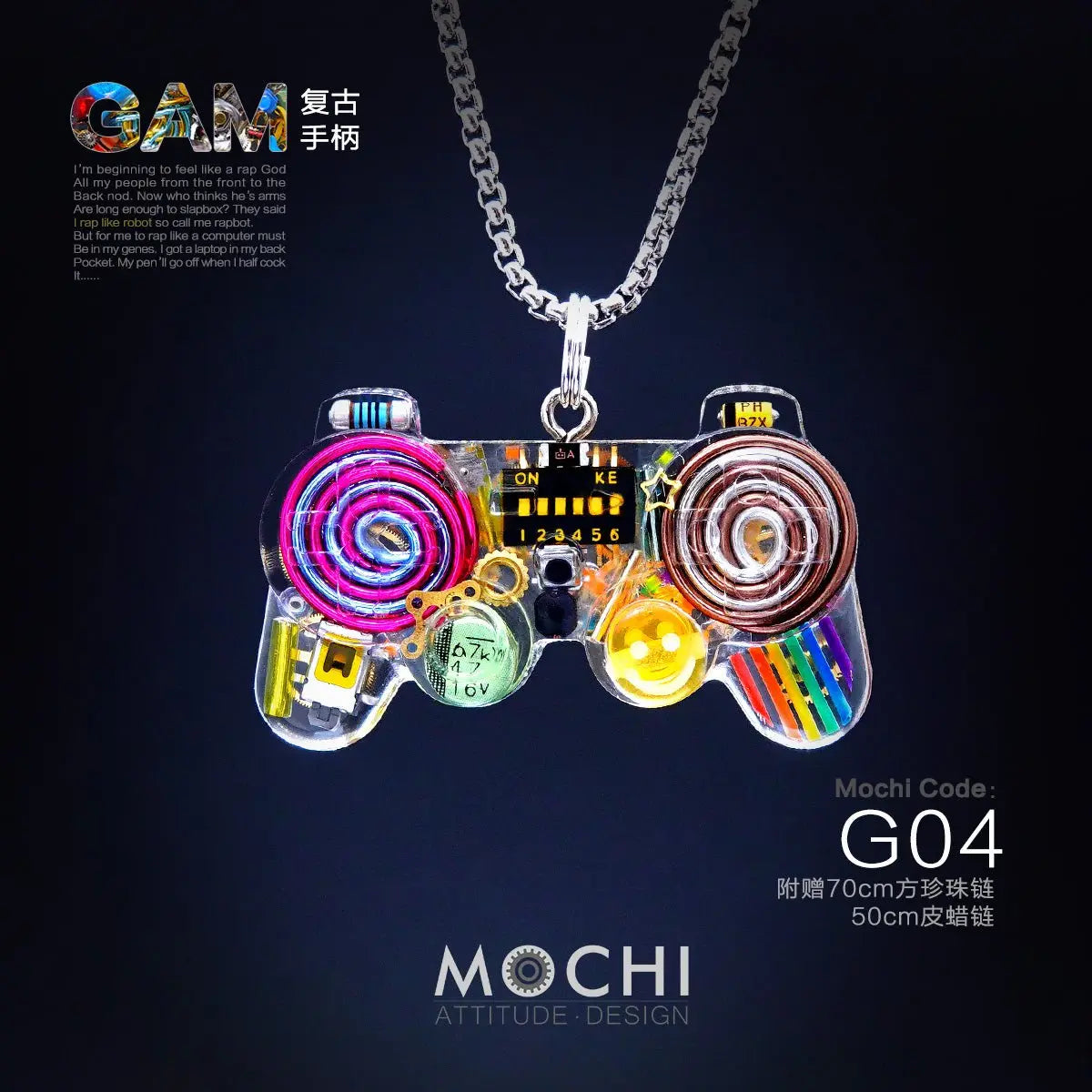 Original Cyberpunk Retro Industrial Wind Necklace Hip Hop Gamepad Pendant - Blade & Thread