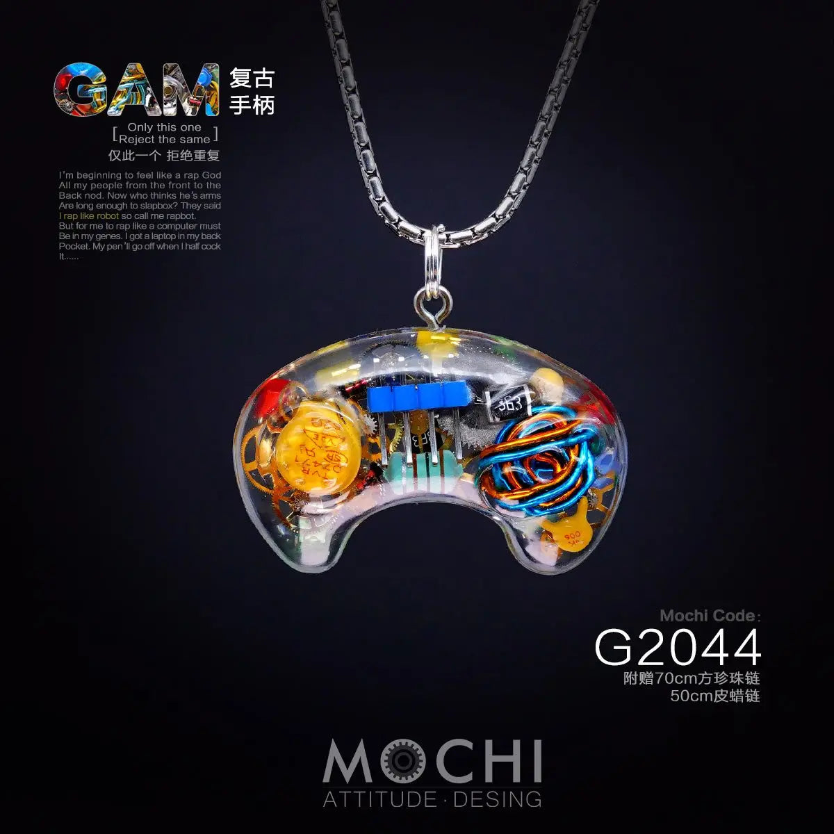 Original Cyberpunk Retro Industrial Wind Necklace Hip Hop Gamepad Pendant - Blade & Thread