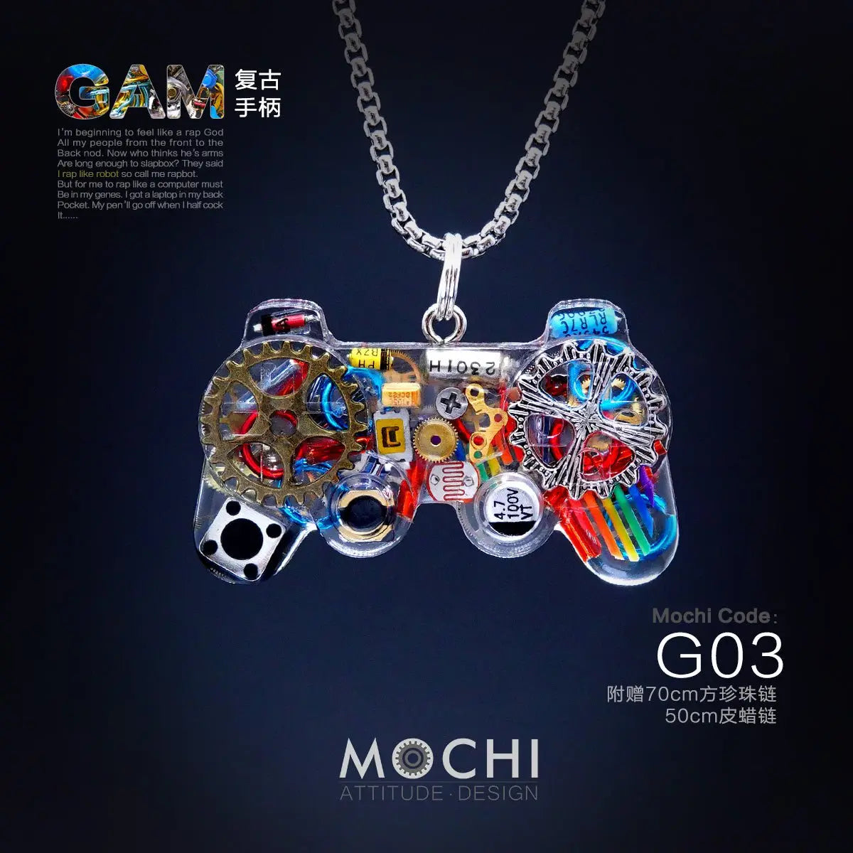 Original Cyberpunk Retro Industrial Wind Necklace Hip Hop Gamepad Pendant - Blade & Thread
