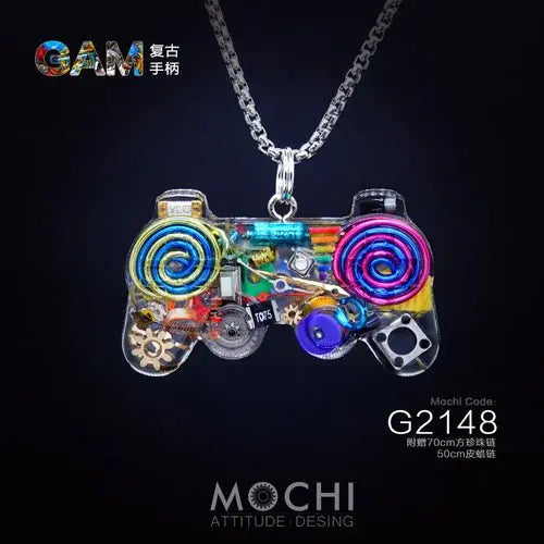 Original Cyberpunk Retro Industrial Wind Necklace Hip Hop Gamepad Pendant - Blade & Thread